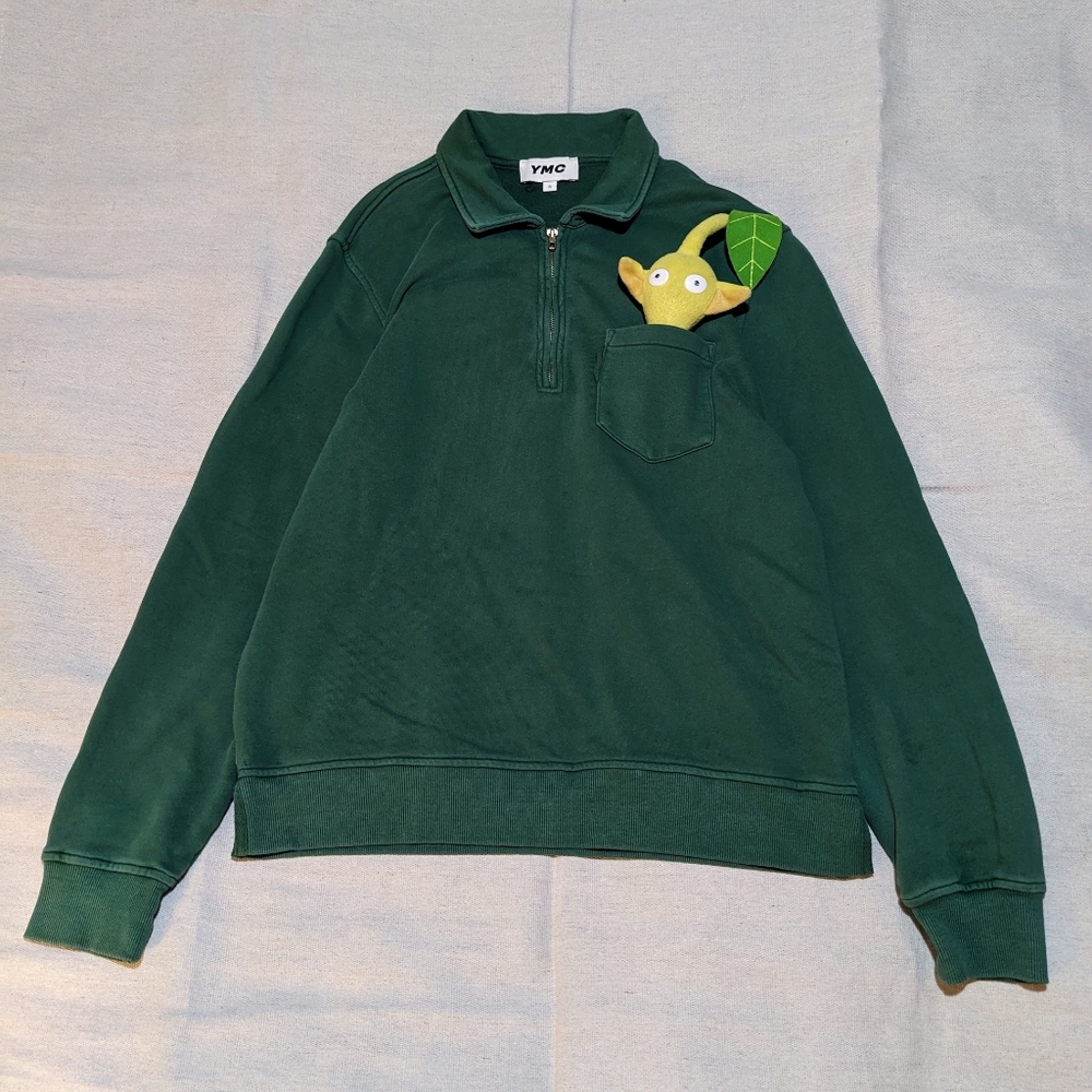 YMC Pocket Quarter Zip Sweater mens M